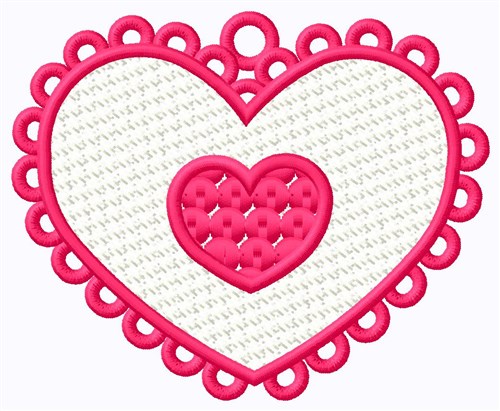 FSL Double Heart Ornament Machine Embroidery Design