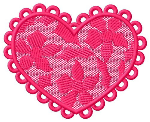 FSL Floral Heart Machine Embroidery Design