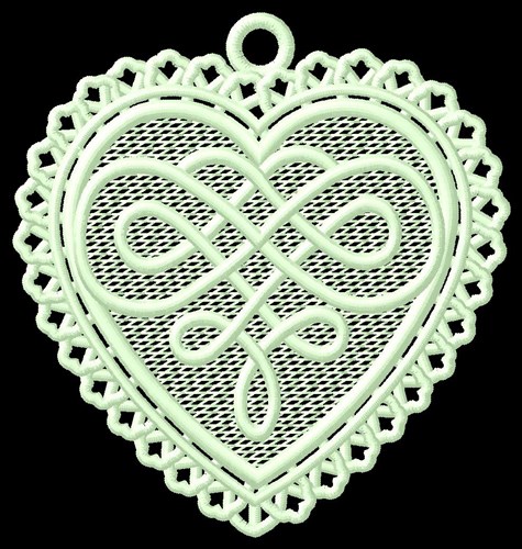 FSL Celtic Heart Ornament Machine Embroidery Design