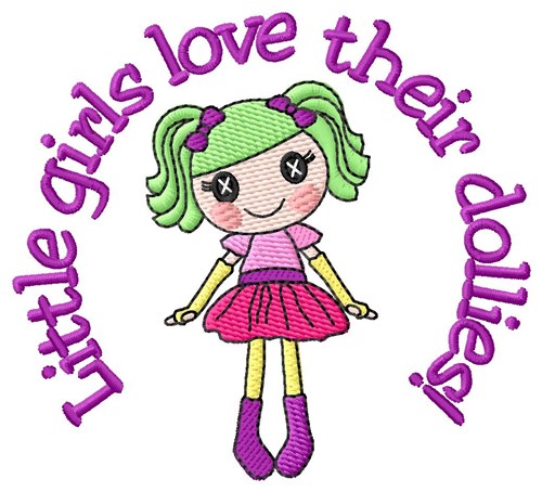 Little Girls Love Machine Embroidery Design