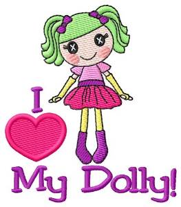 Picture of Love My Dolly Machine Embroidery Design
