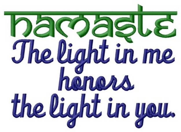 Picture of Namaste Light Machine Embroidery Design