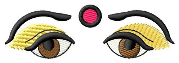 Picture of Eyes Bindi Machine Embroidery Design