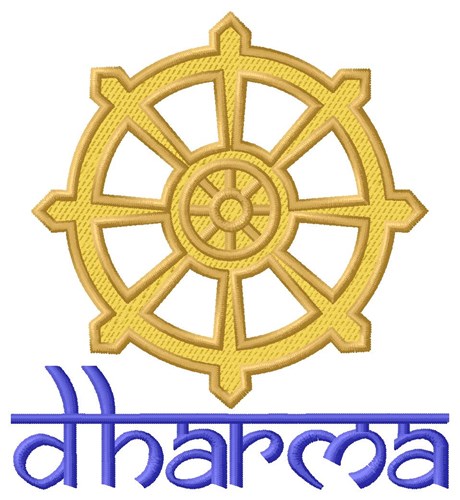 Dharma Wheel Machine Embroidery Design