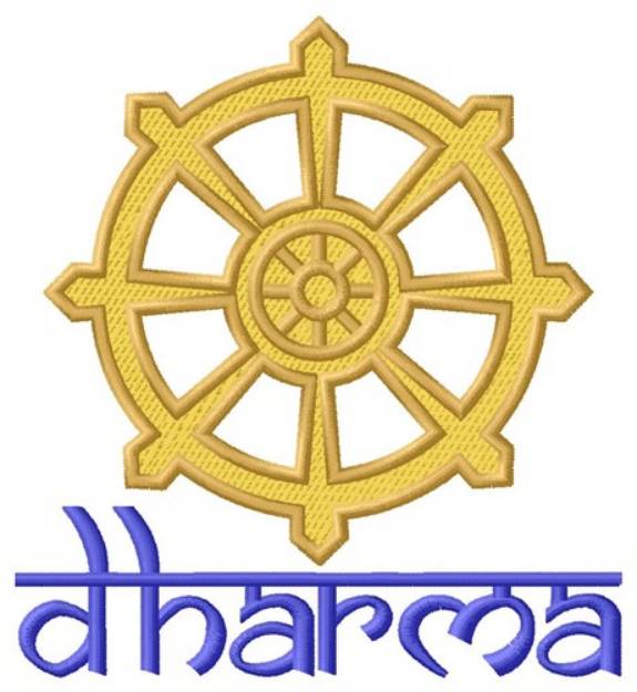Picture of Dharma Wheel Machine Embroidery Design