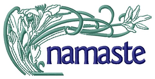 Namaste Plant Machine Embroidery Design