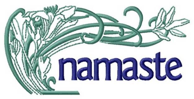 Picture of Namaste Plant Machine Embroidery Design