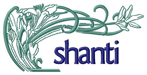 Shanti Plant Machine Embroidery Design