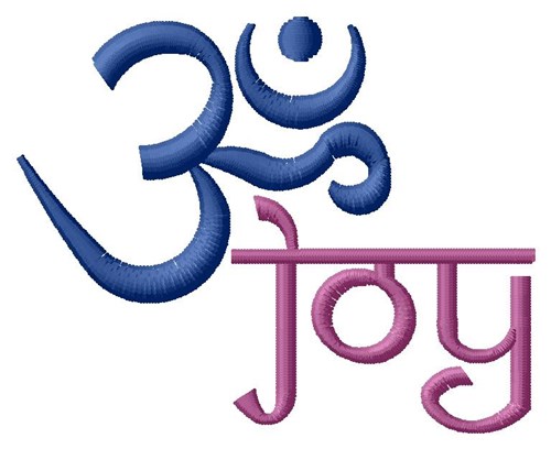 Joy Om Machine Embroidery Design