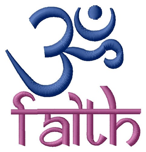 Faith Om Machine Embroidery Design