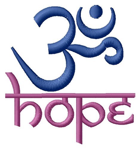 Hope Om Machine Embroidery Design