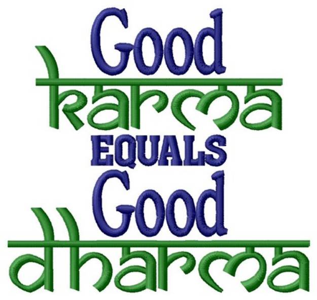 Picture of Good Karma Machine Embroidery Design