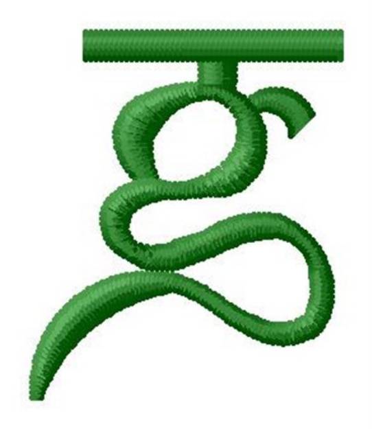 Picture of Hindi Alphabet G Machine Embroidery Design