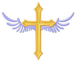 Picture of Winged Cross Machine Embroidery Design