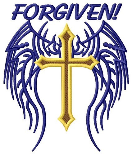 Forgiven Cross Machine Embroidery Design