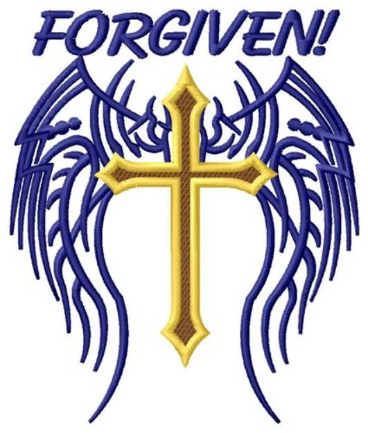 Picture of Forgiven Cross Machine Embroidery Design
