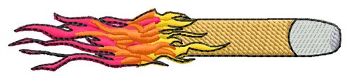 Flaming Bullet Machine Embroidery Design