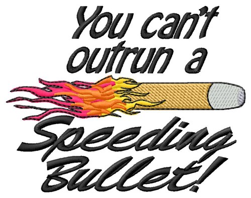 Outrun A Bullet Machine Embroidery Design