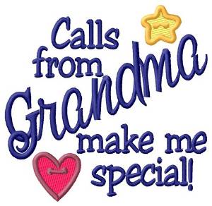 Picture of Call From Grandma Machine Embroidery Design