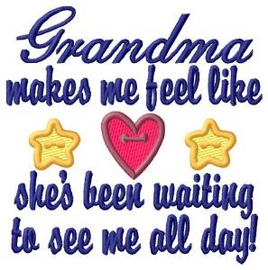 Picture of Grandma Been Waiting Machine Embroidery Design