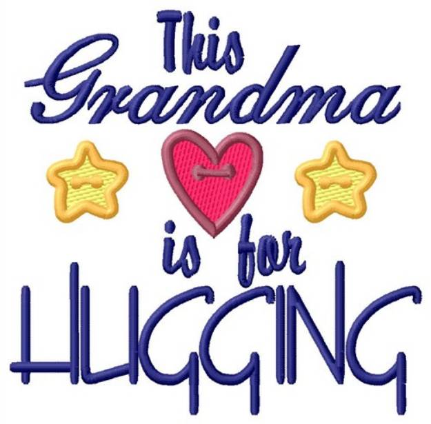 Picture of Grandma Hugging Machine Embroidery Design