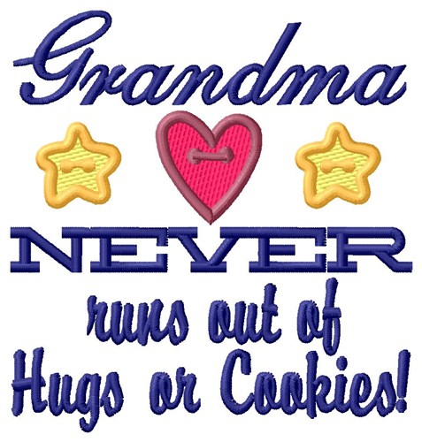 Grandma Hugs Machine Embroidery Design