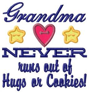 Picture of Grandma Hugs Machine Embroidery Design