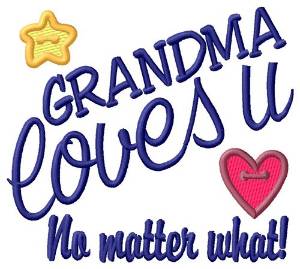 Picture of Grandma Loves U Machine Embroidery Design