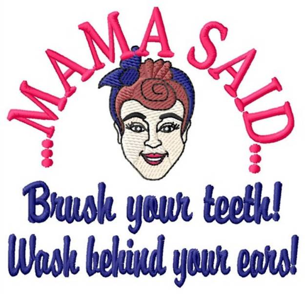 Picture of Brush Your Teeth Machine Embroidery Design