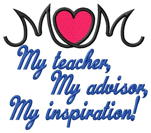 Teacher Mom Machine Embroidery Design