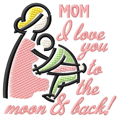 To the Moon Machine Embroidery Design