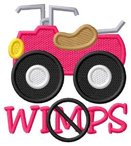 Picture of 4 Wheeler No Wimps Machine Embroidery Design