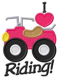 Picture of I Love Riding Machine Embroidery Design