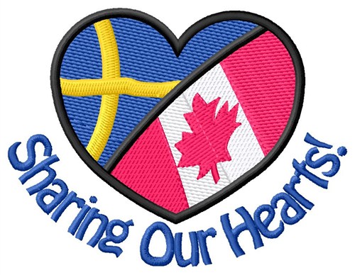 Sharing Our Hearts Machine Embroidery Design