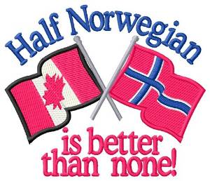 Picture of Half Norwegian Flags Machine Embroidery Design
