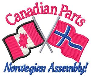 Picture of Canadian Parts Flags Machine Embroidery Design