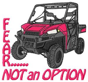 Picture of No Fear 4 Wheeler Machine Embroidery Design
