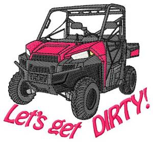 Picture of 4 Wheeler Get Dirty Machine Embroidery Design