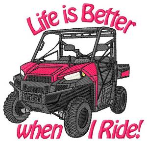 Picture of 4 Wheeler Life Machine Embroidery Design