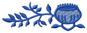 Picture of Blue Flower Border Machine Embroidery Design