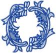 Picture of Blue Lace Frame Machine Embroidery Design