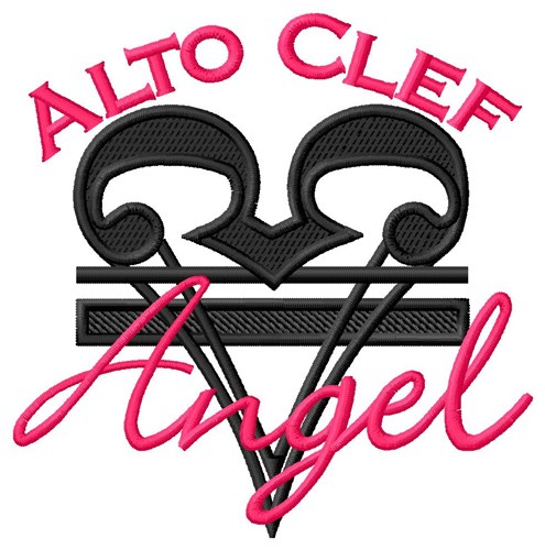 Alto Clef Angel Machine Embroidery Design