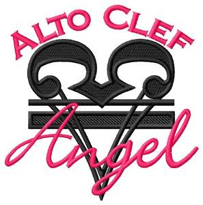 Picture of Alto Clef Angel Machine Embroidery Design