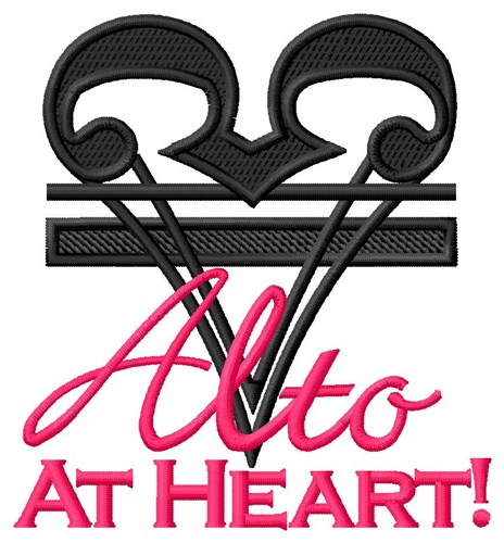 Alto At Heart Machine Embroidery Design