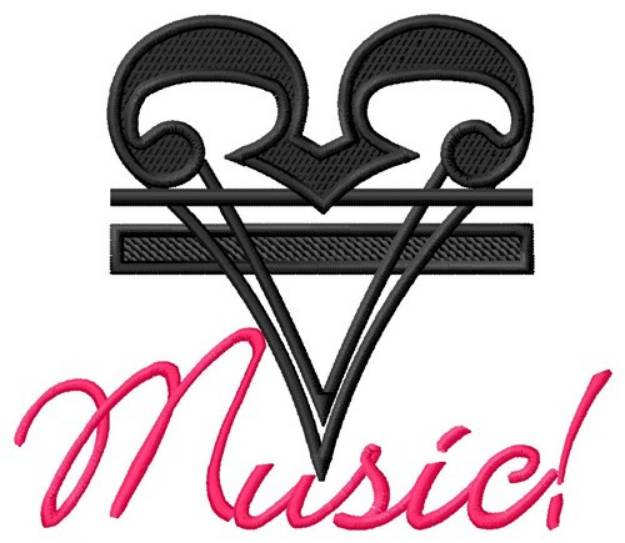 Picture of Music! Machine Embroidery Design
