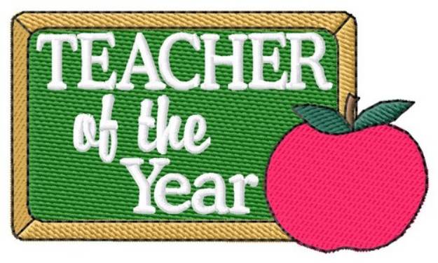 Picture of Teacher Of Year Machine Embroidery Design