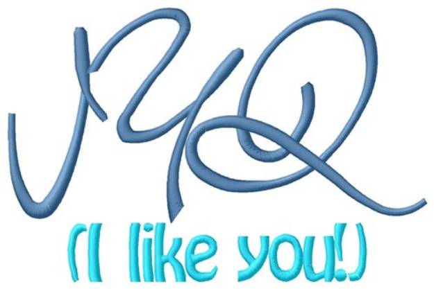 Picture of I Like You Machine Embroidery Design