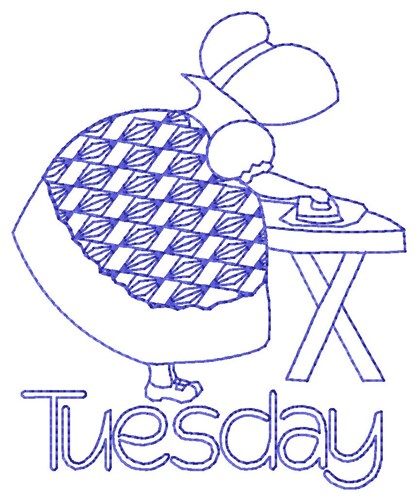 Tuesday Ironing Machine Embroidery Design