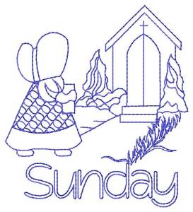 Picture of Sunday Church Machine Embroidery Design