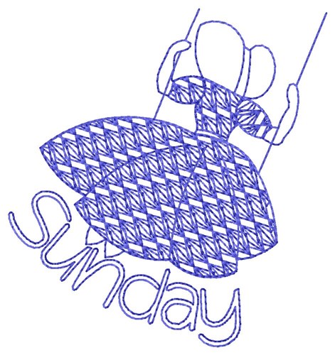 Sunday Swinging Machine Embroidery Design